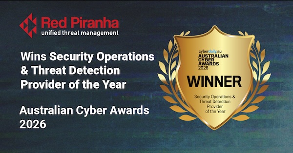 Graphic with text Wins Security Operations & Threat Detection Provider of the Year Australian Cyber Awards 2026